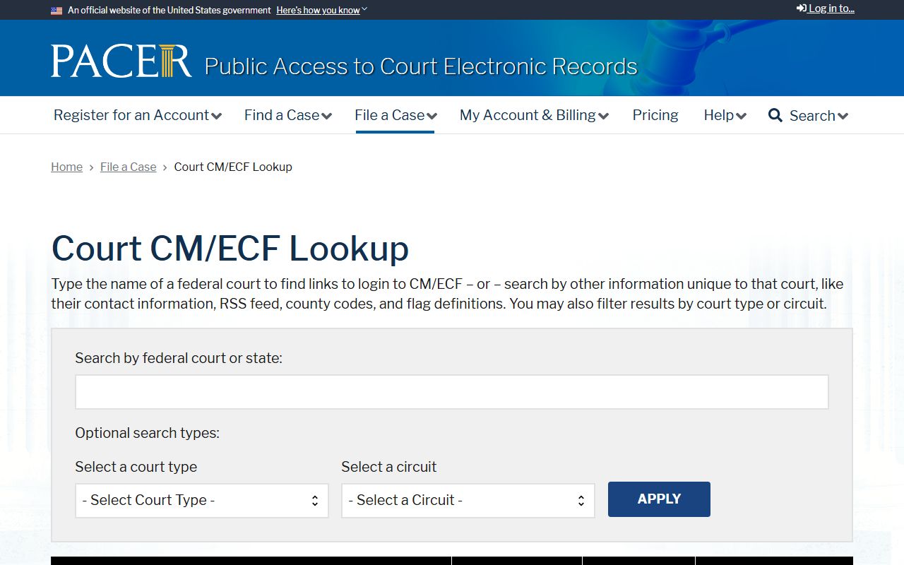 Trego County court dockets federal PACER CMECF lookup