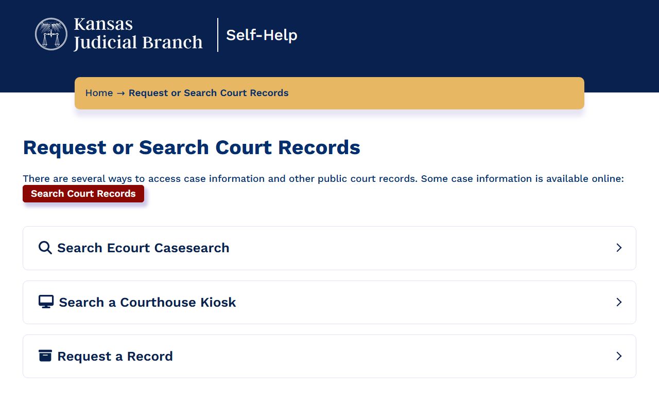 Trego County court records request court records self-help