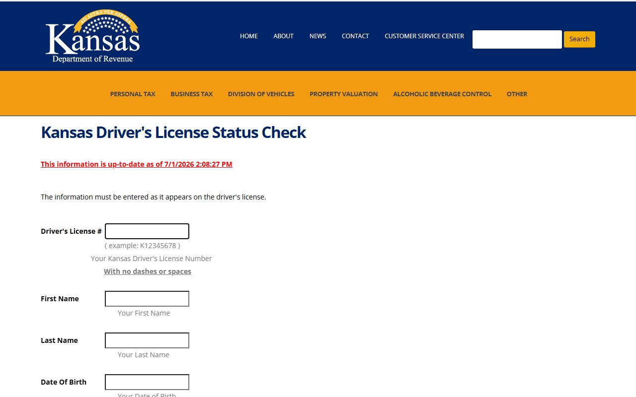 Trego County traffic court records Kansas driver license status source